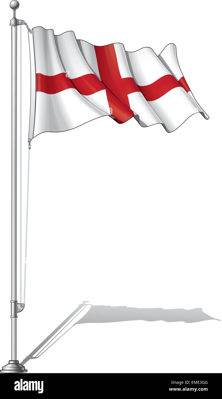 Flag Pole England Stock Vector