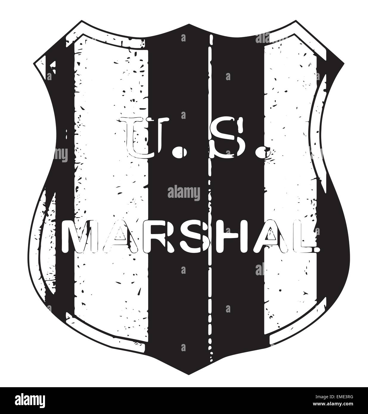 Marshal Shield Badge Stock Vector