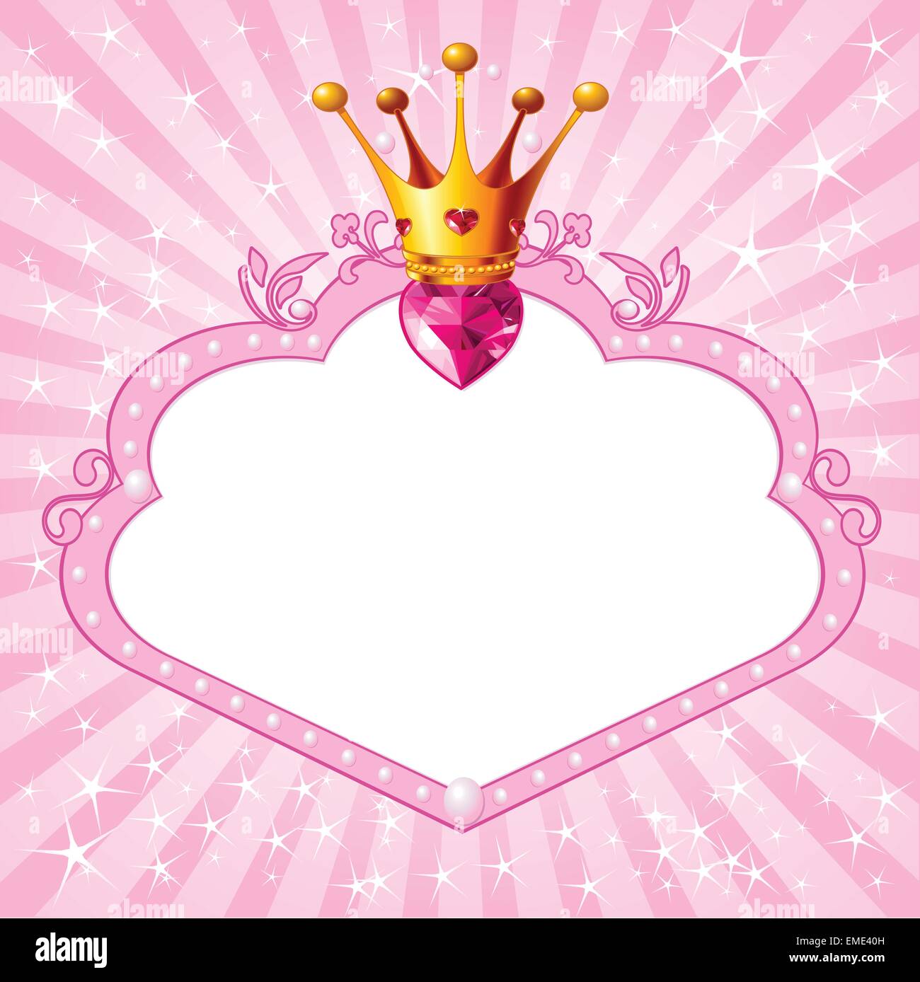 Princess pink frame Stock Vector Image & Art Alamy