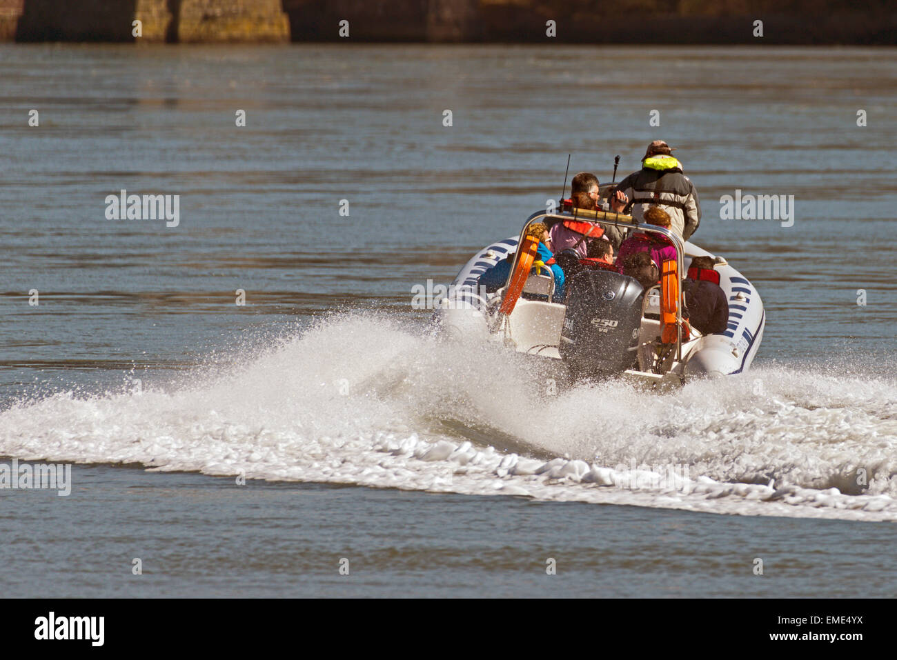 Menai Rib Menai bridge boat rib ride hi-res stock photography and images - Alamy
