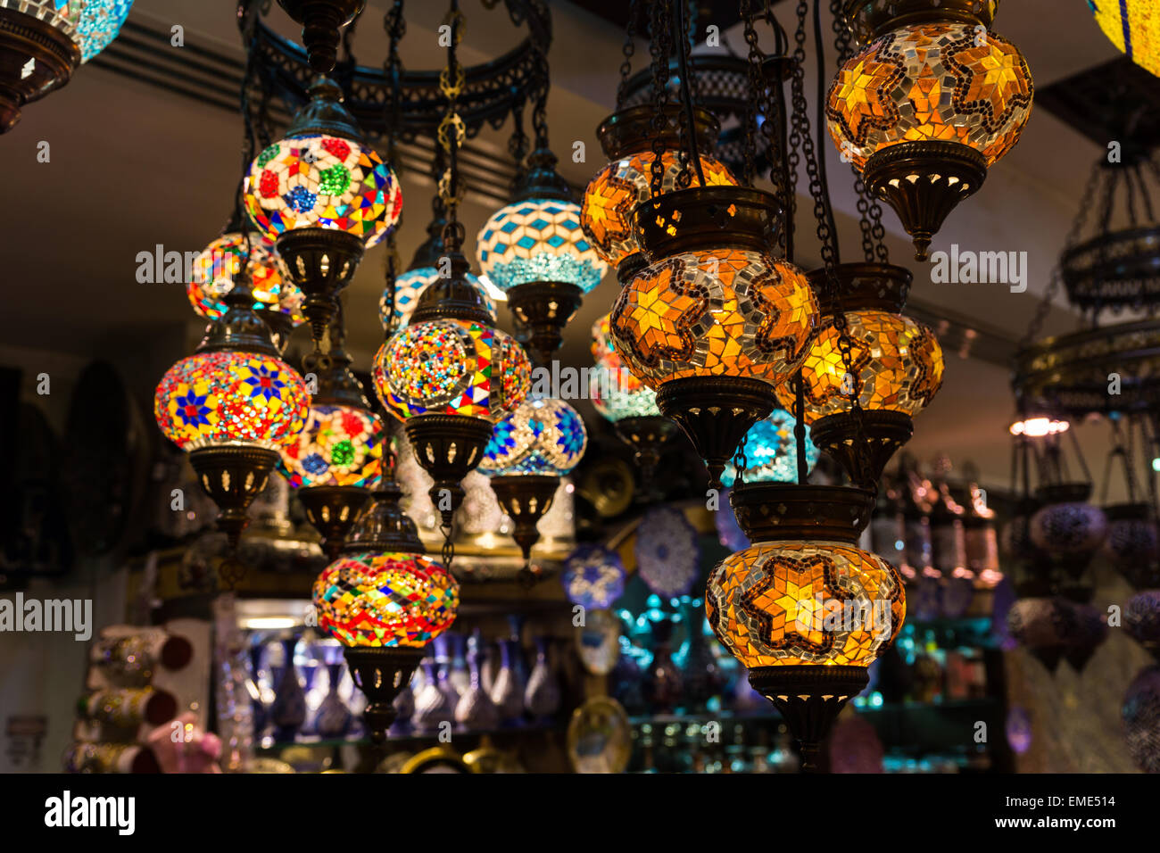 In a shopping gallery in Madinat Jumeriah in Dubai, UAE Stock Photo