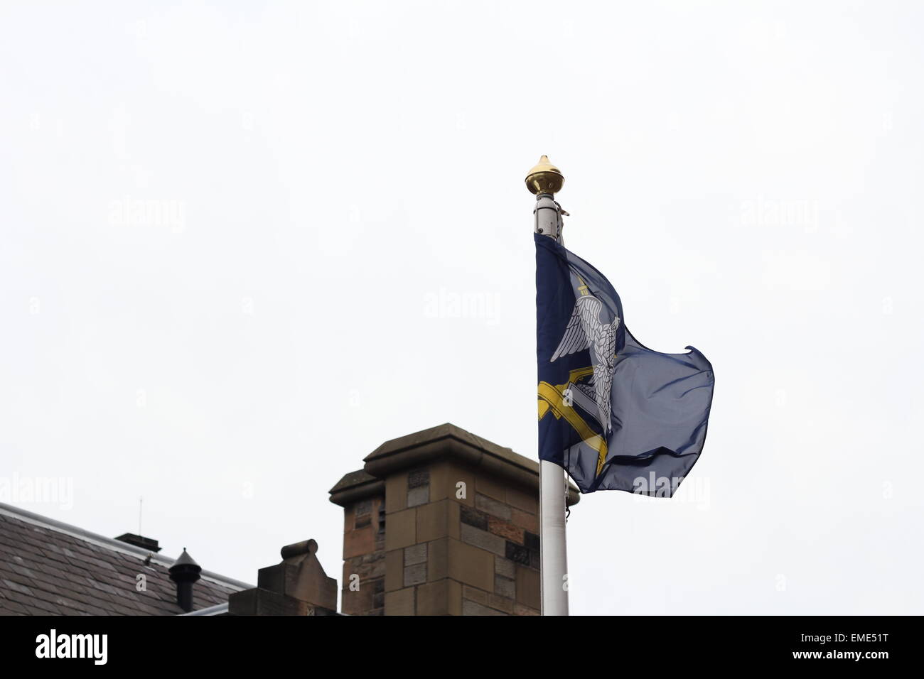 Edinburgh's castle flag Stock Photo