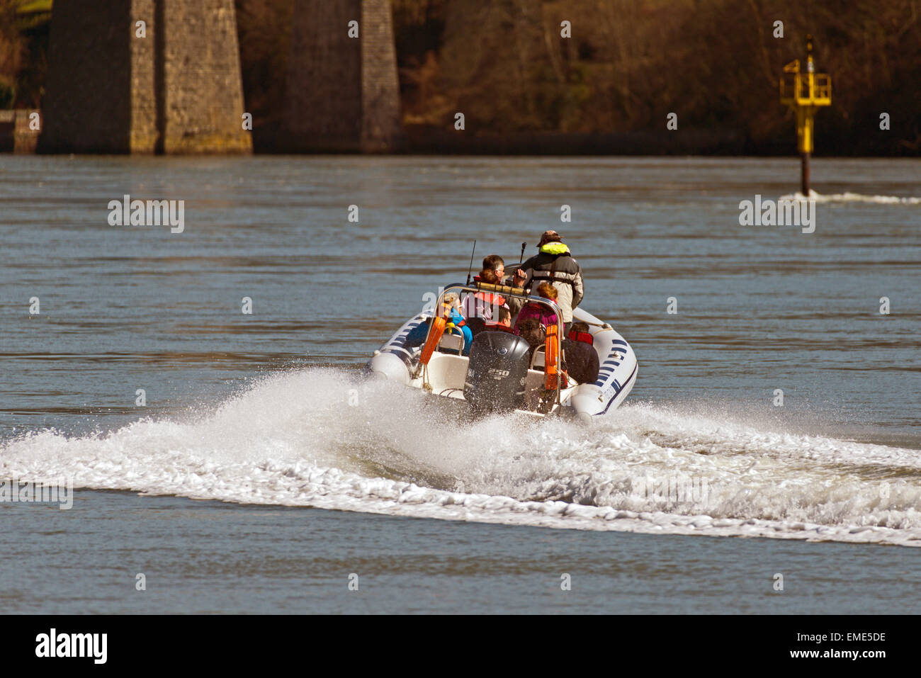 Menai Suspension Bridge Menai Strais Anglesey North Wales Uk Rib Ride ...