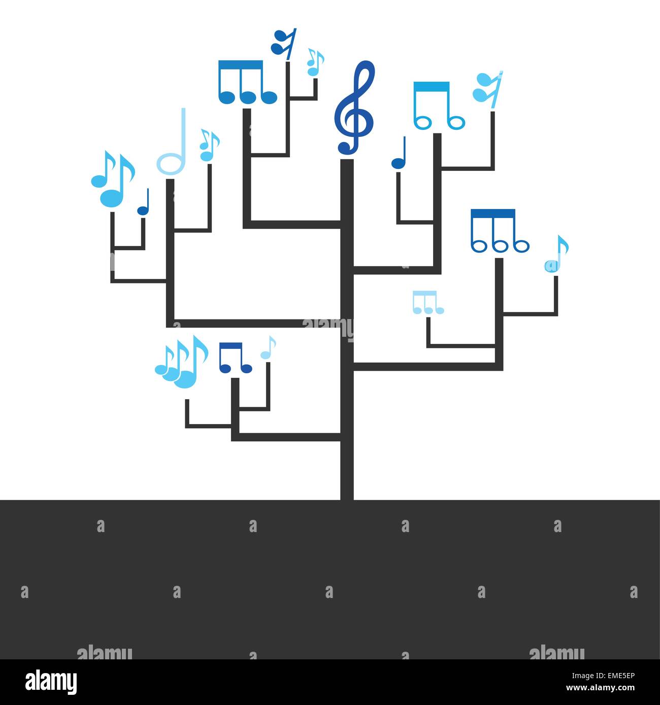 Music note grass Stock Vector Images - Alamy