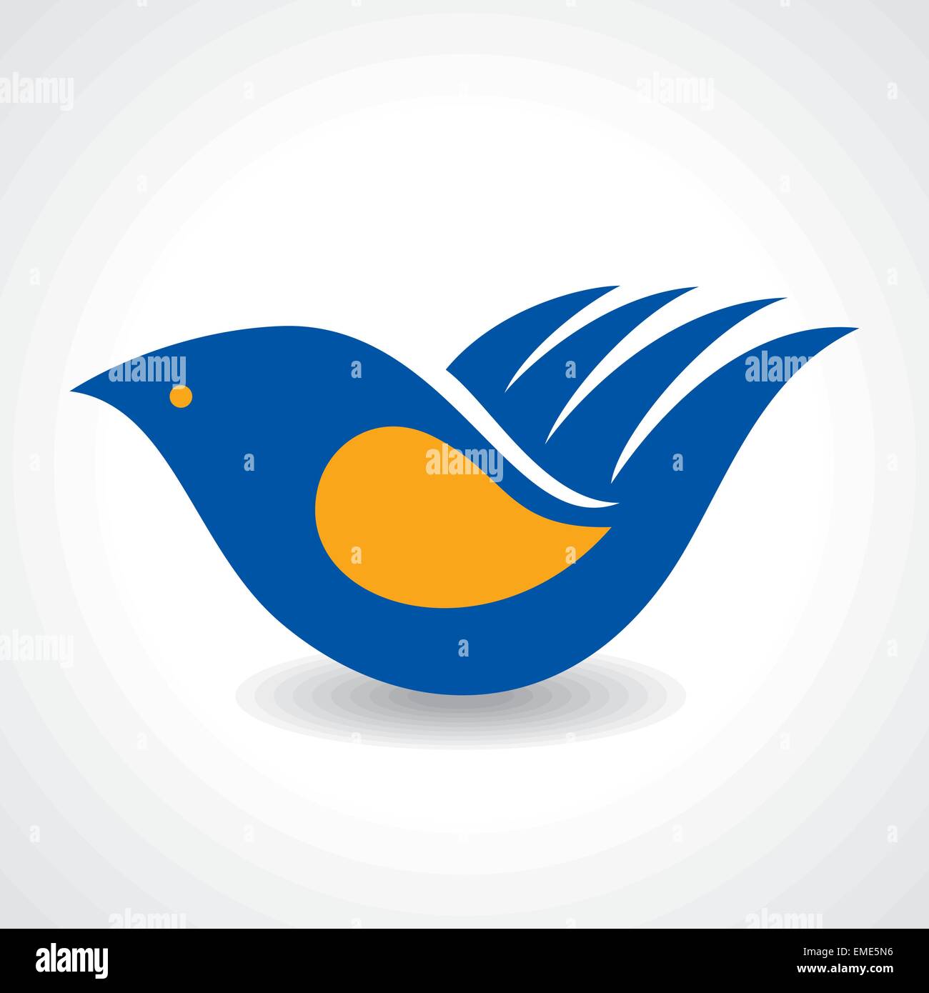 Creative Idea - Hand make a bird icon stock vector Stock Vector
