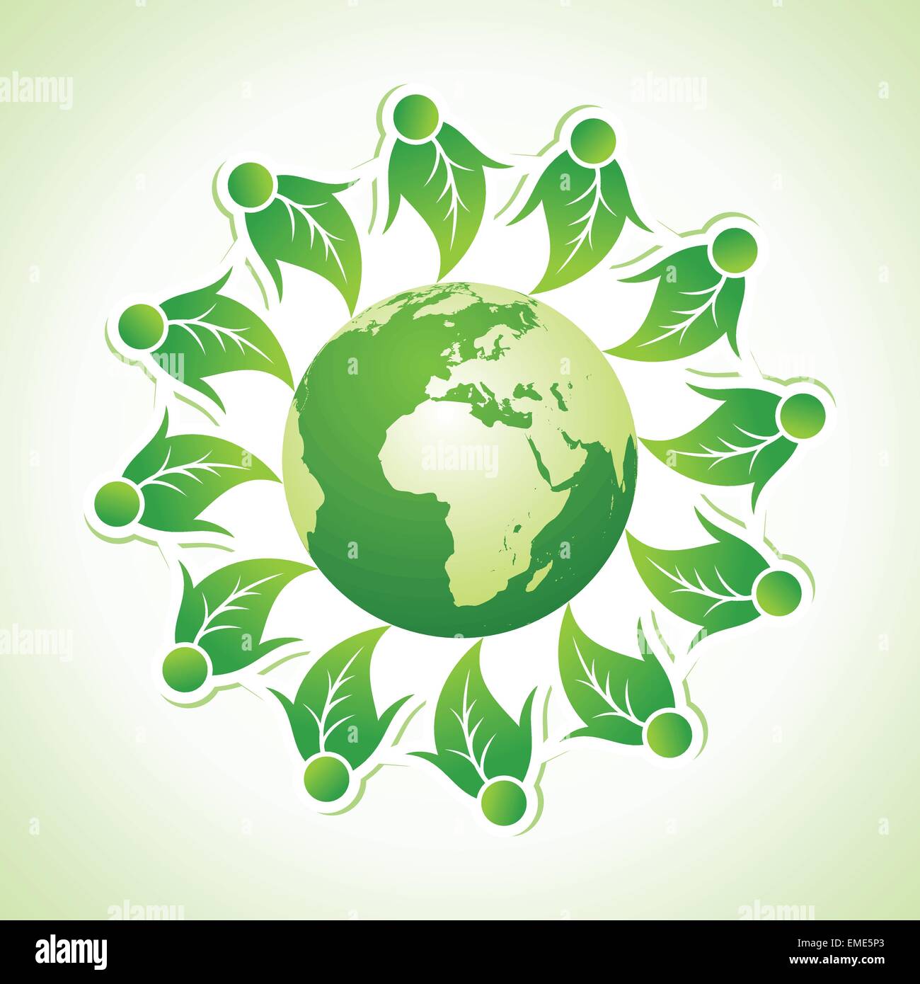Ecology concept with globe stock vector Stock Vector Image & Art - Alamy
