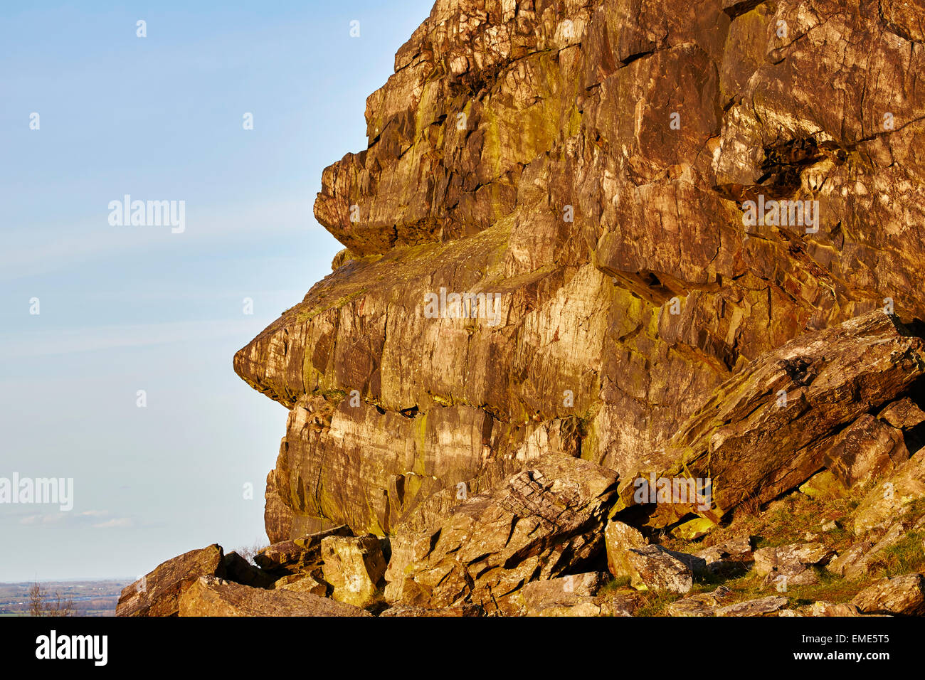 View of the Old Man of Beacon Hill natural rock formation, Beacon Hill ...