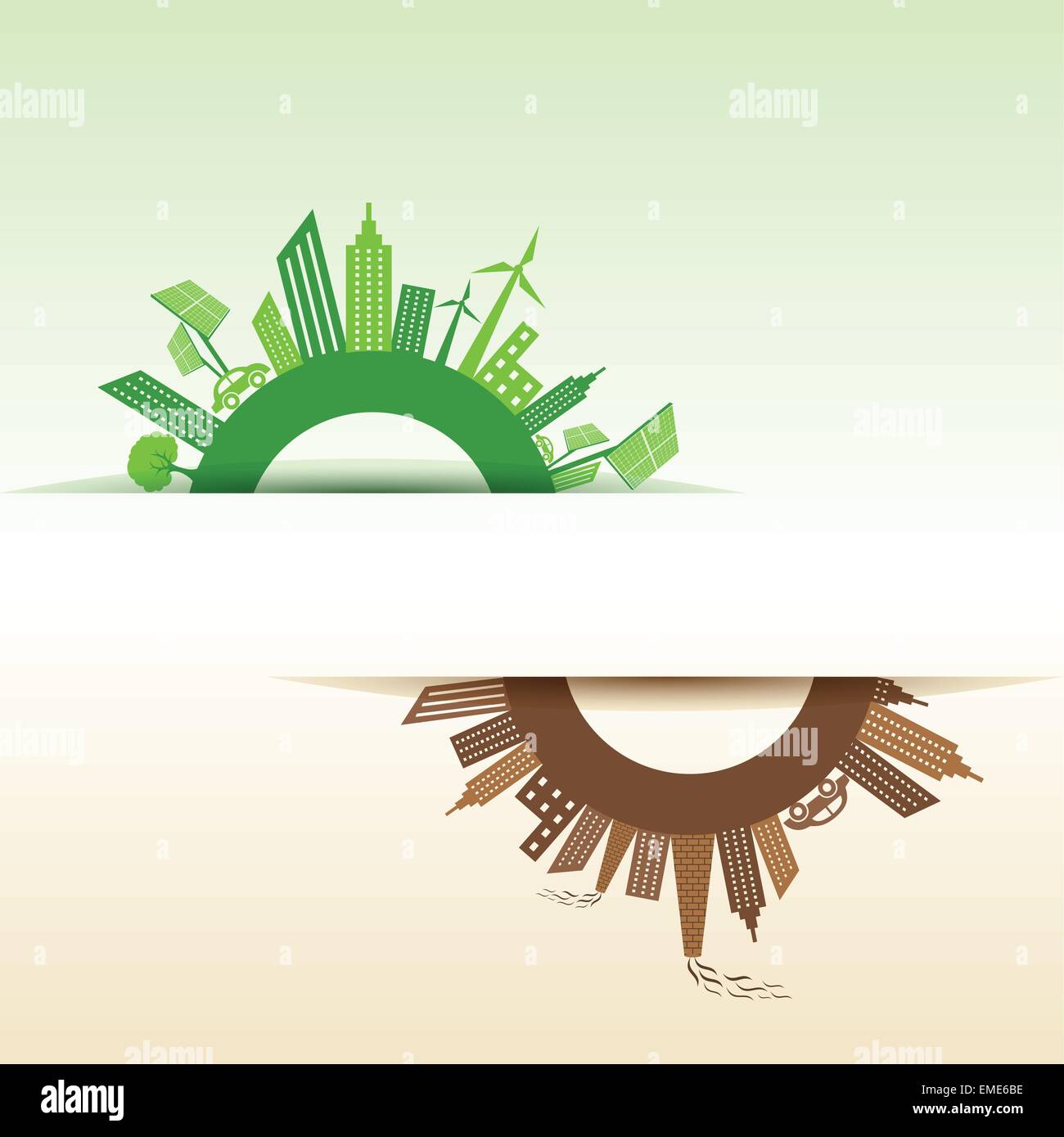 Urban eco city vector hi-res stock photography and images - Alamy