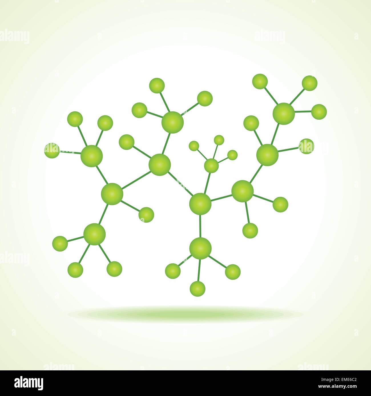 3d eco chemical atomic structure molecule model vector illustration Stock Vector