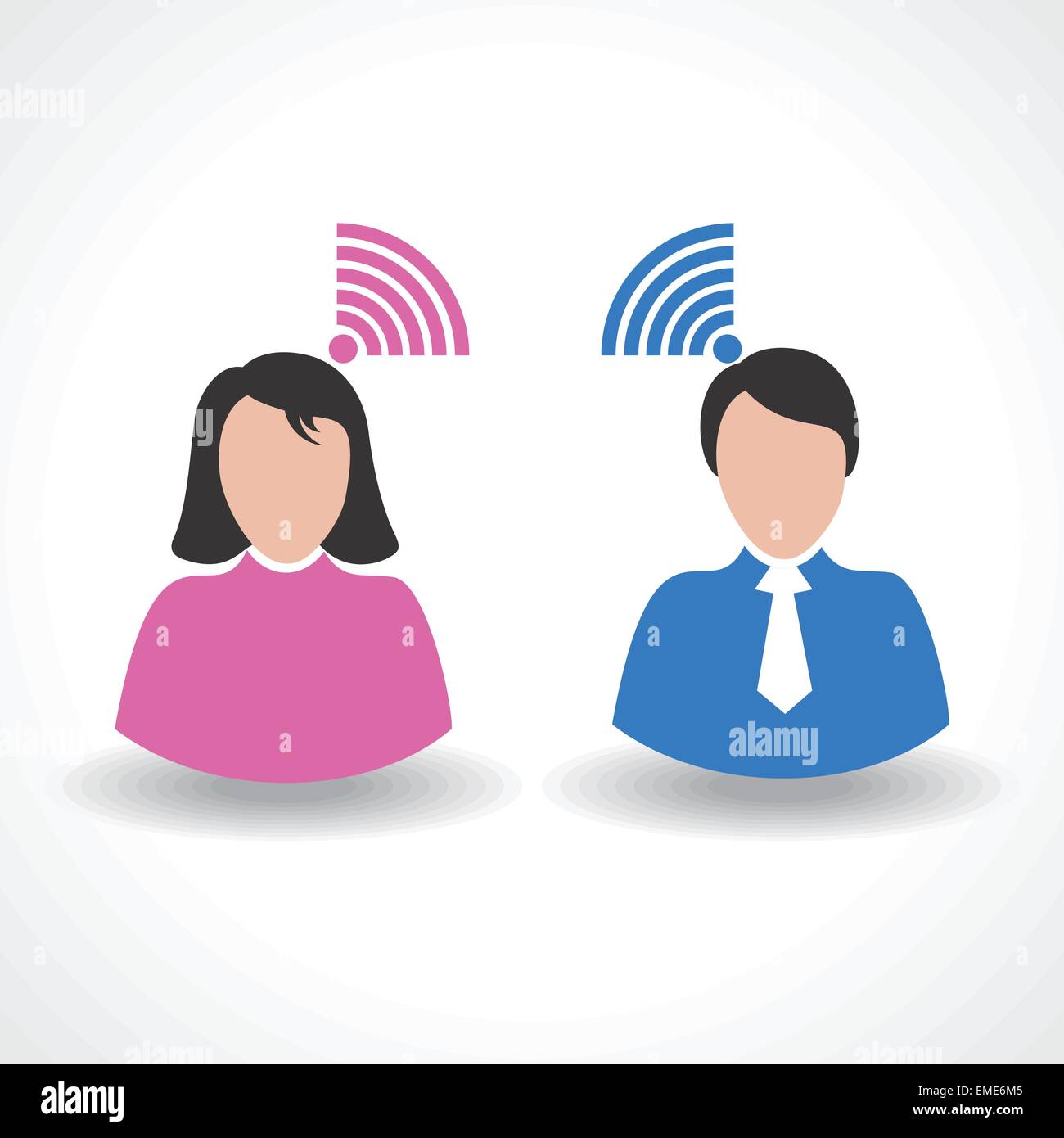 Vector Illustration of communication concept connection Stock Vector