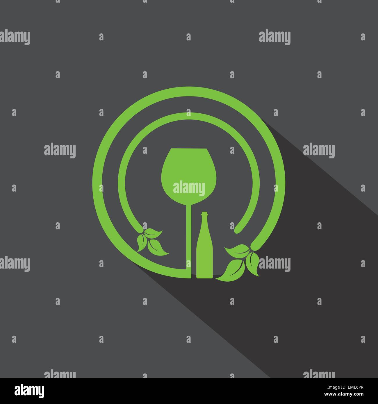 Vine leaf red wine Stock Vector Images - Alamy
