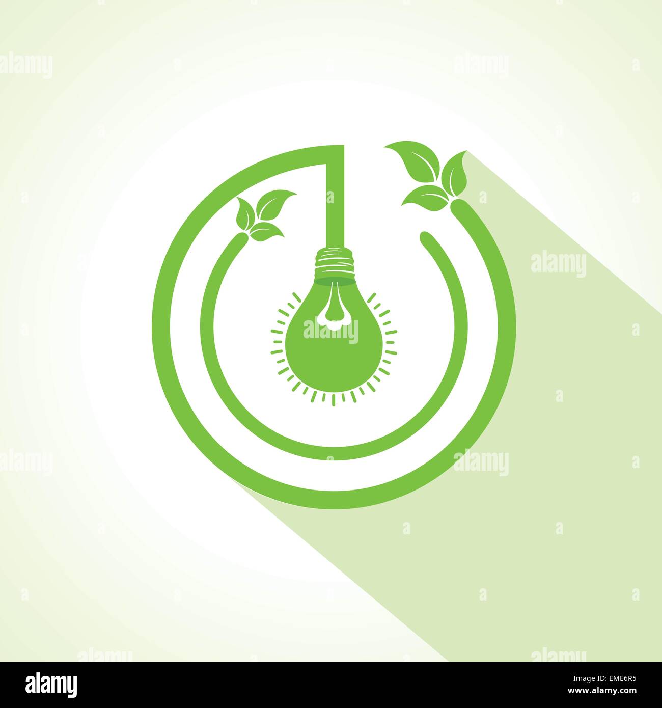 eco bulb with and leaf Stock Vector Image & Art - Alamy