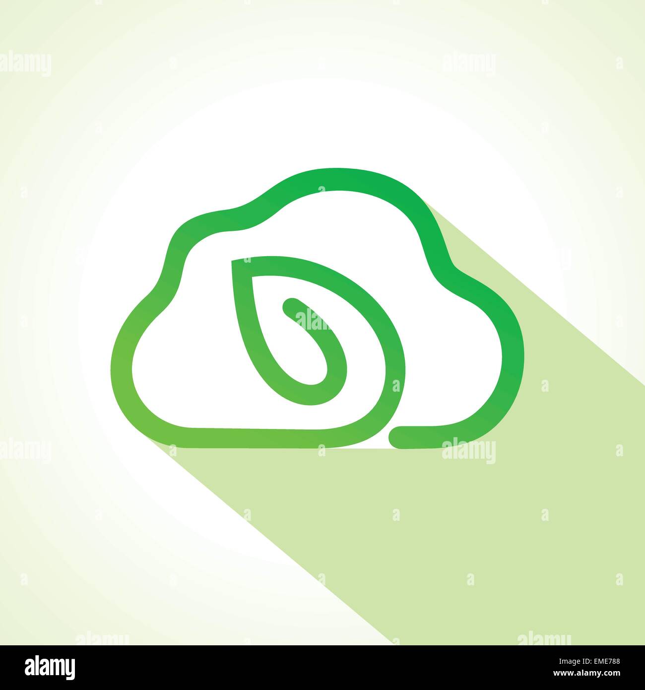 creative cloud design with leaf shape concept vector Stock Vector Image ...