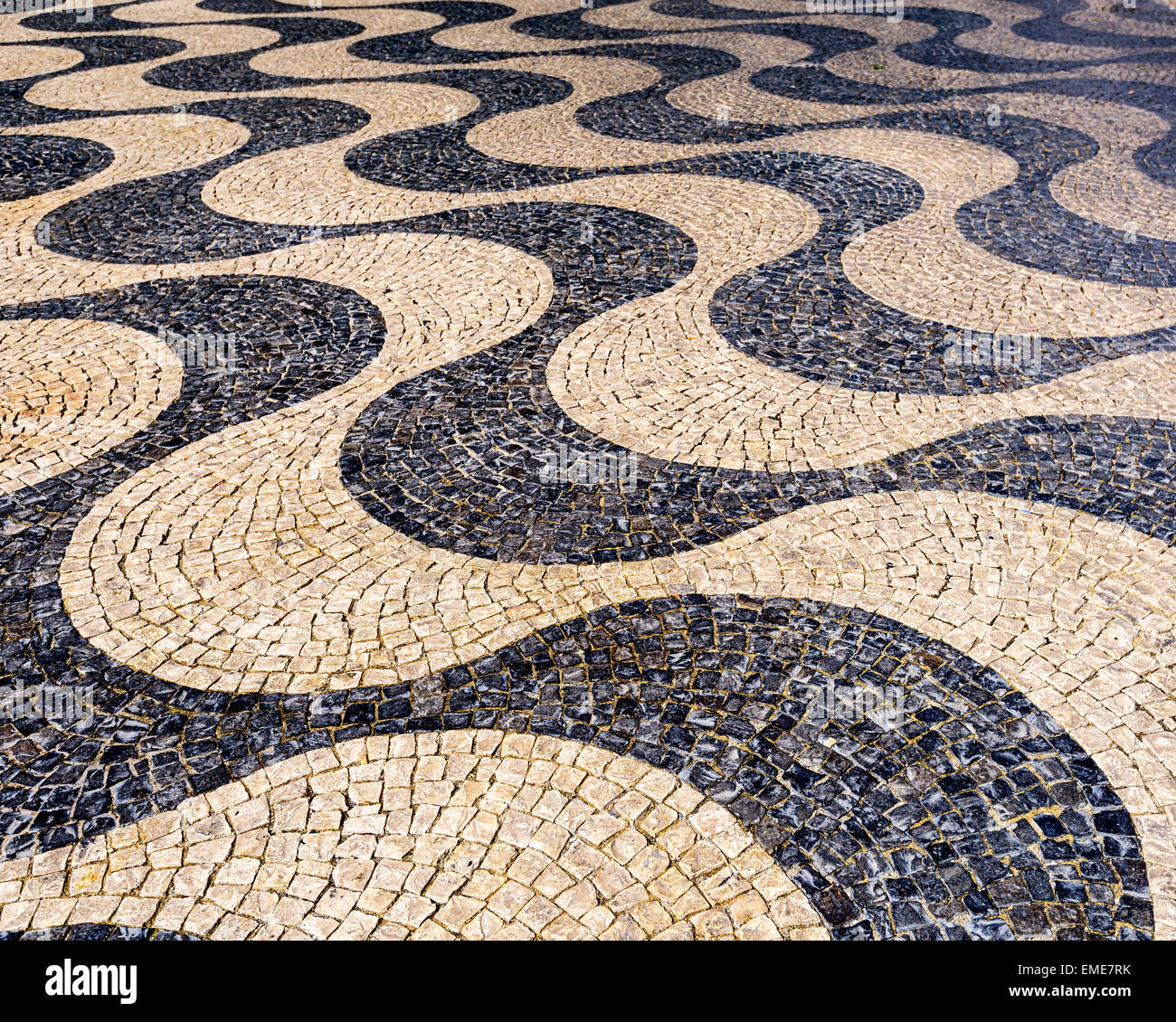 Portuguese pavement. Stock Photo