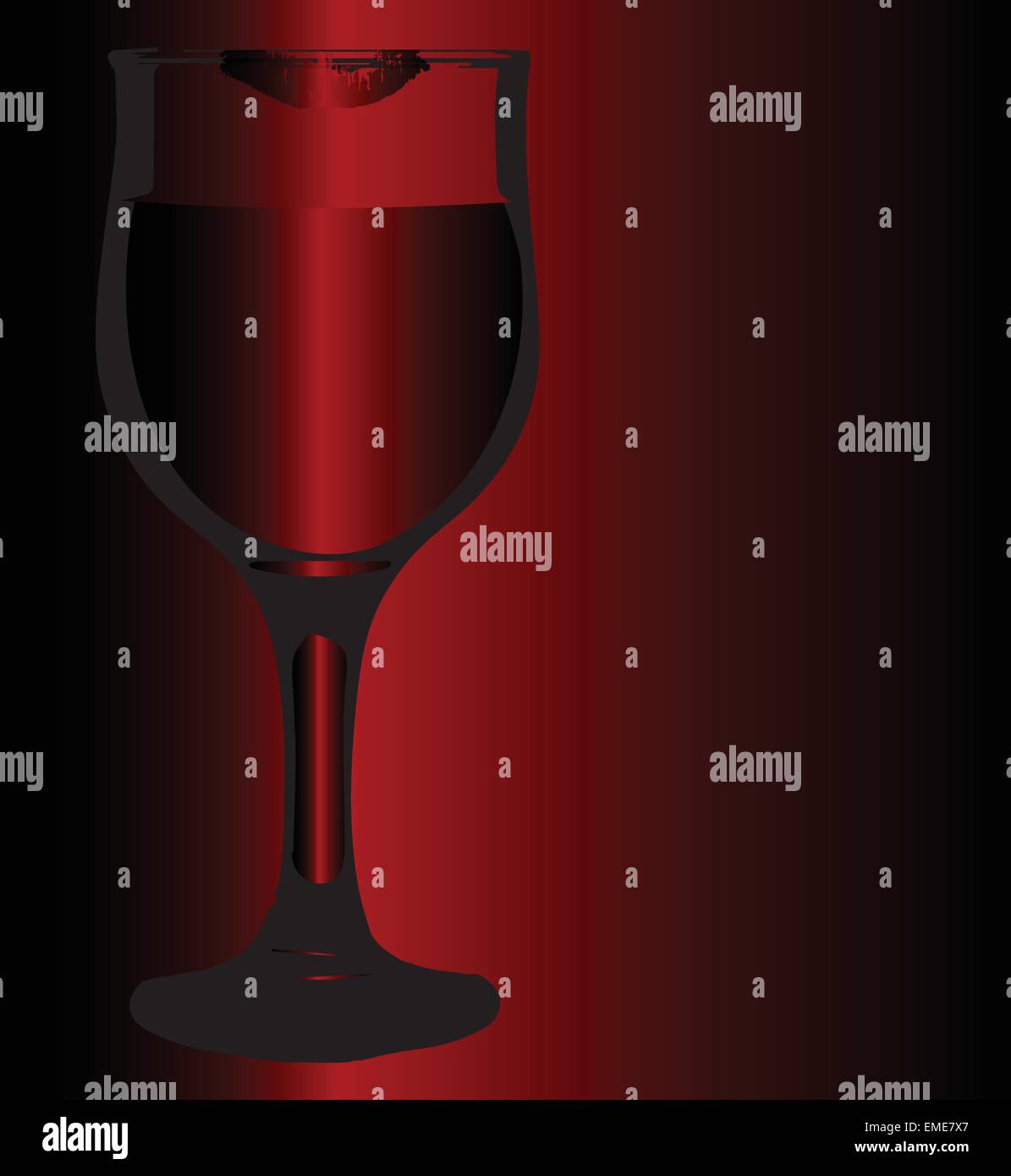 Lipstick Wine Glass Stock Vector Image & Art Alamy