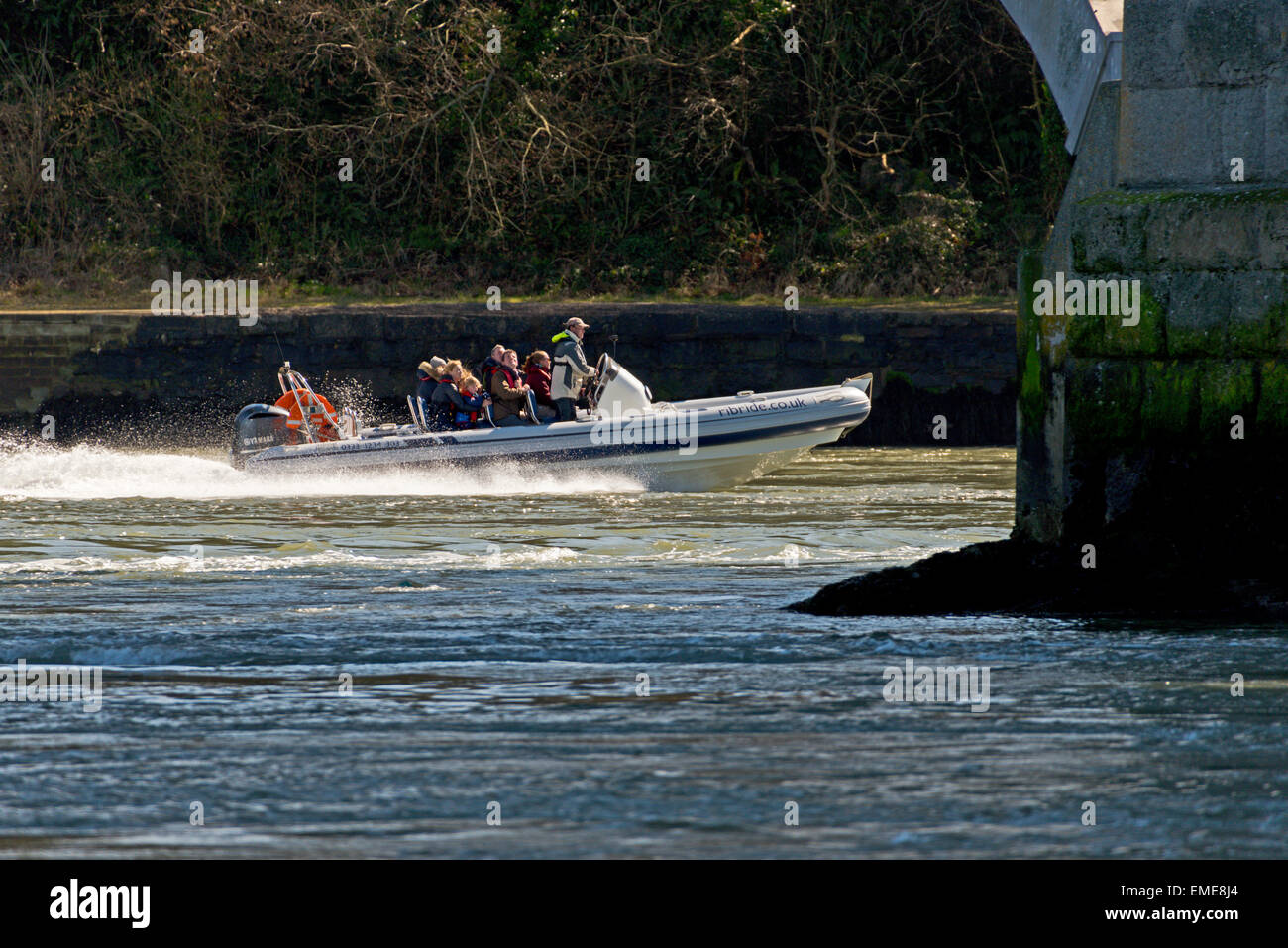 Menai Suspension Bridge Menai Strais Anglesey North Wales Uk Rib Ride ...
