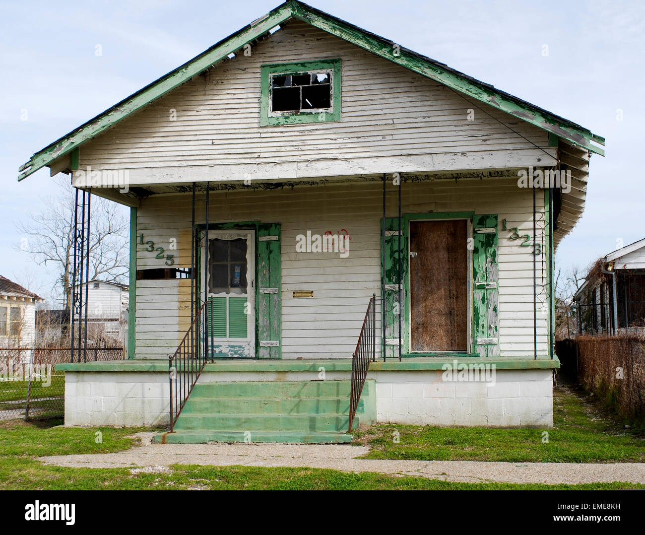 House in the Lower Ninth Ward of New Orleans 5 years after Hurricane Katrina. Stock Photo