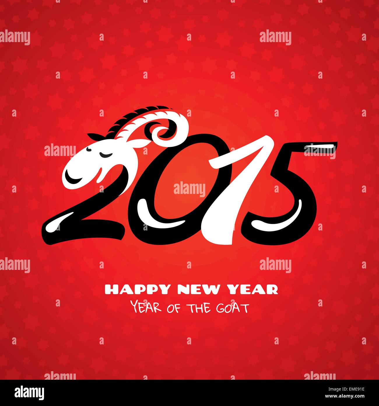 Chinese new year card with goat Stock Vector Image & Art - Alamy