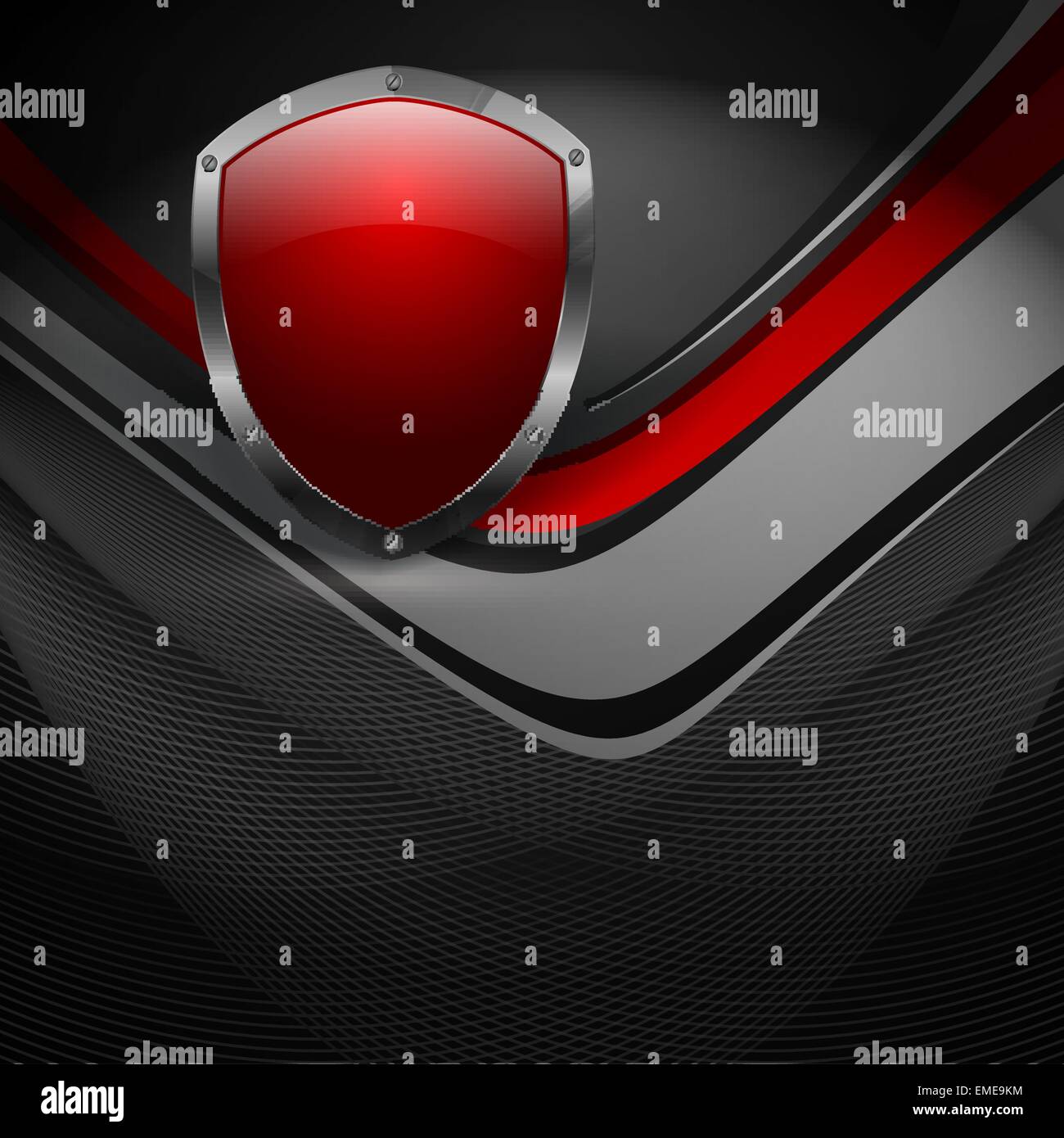 abstract vector template with shield Stock Vector Image & Art - Alamy