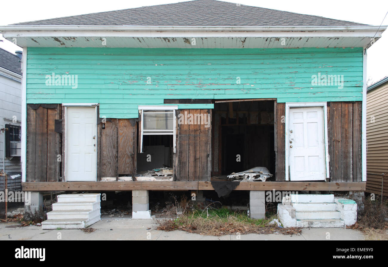 House in the Lower Ninth Ward of New Orleans 5 years after Hurricane