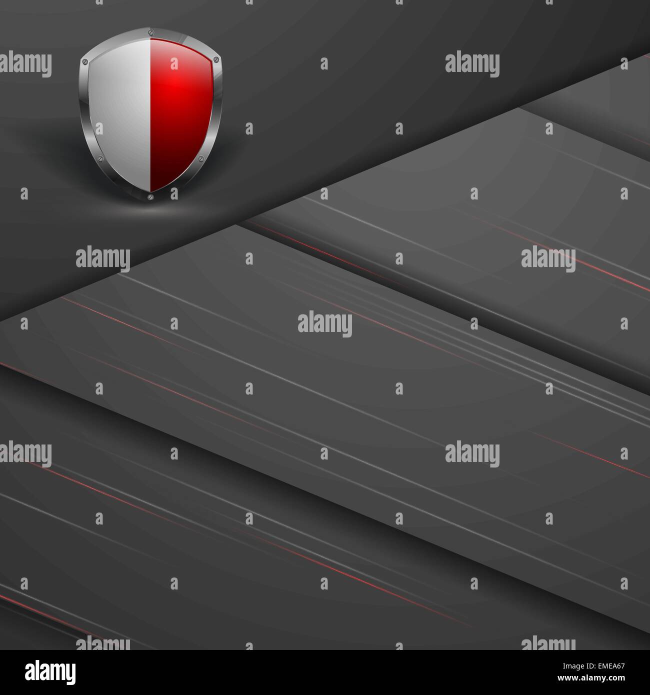 abstract vector template with shield Stock Vector Image & Art - Alamy