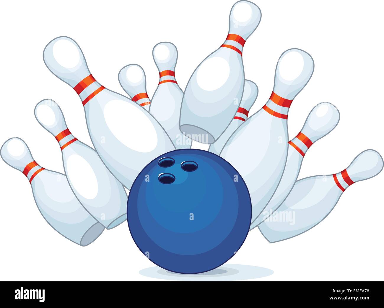 Ten pin bowling cartoon hi-res stock photography and images - Alamy