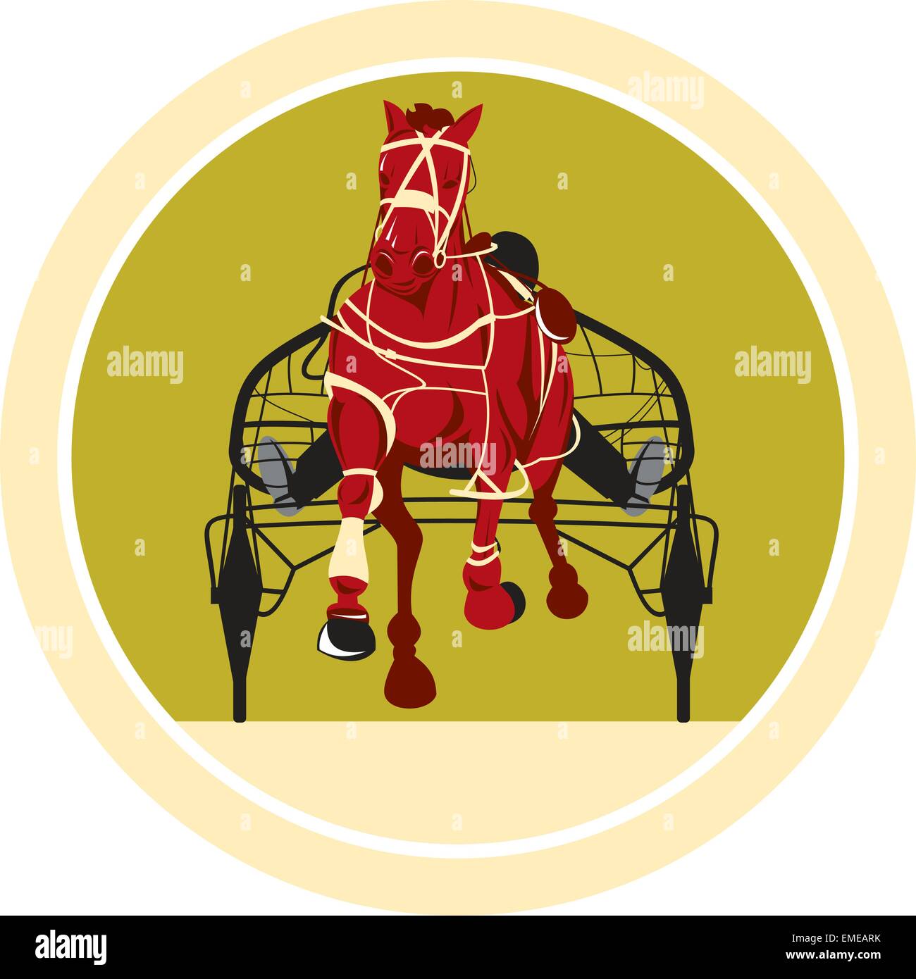 Harness racing Stock Vector Images - Alamy