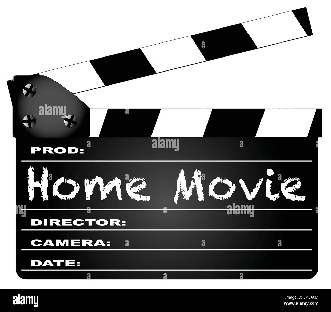 Home Movie Clapperboard Stock Vector