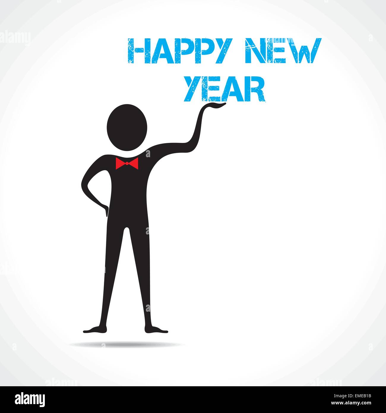 Man holding happy new year text Stock Vector Image & Art - Alamy