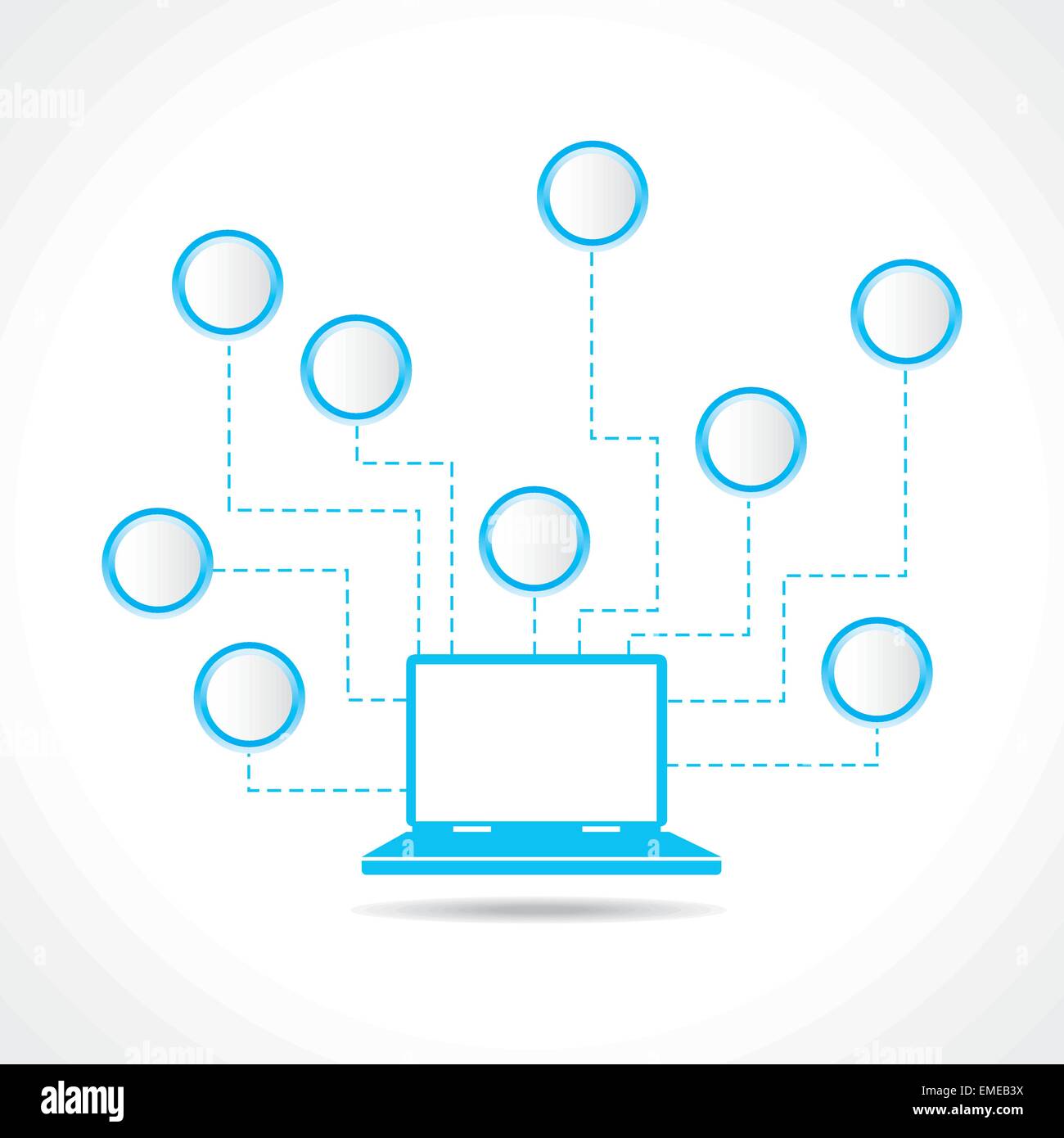 laptop with message bubble Stock Vector