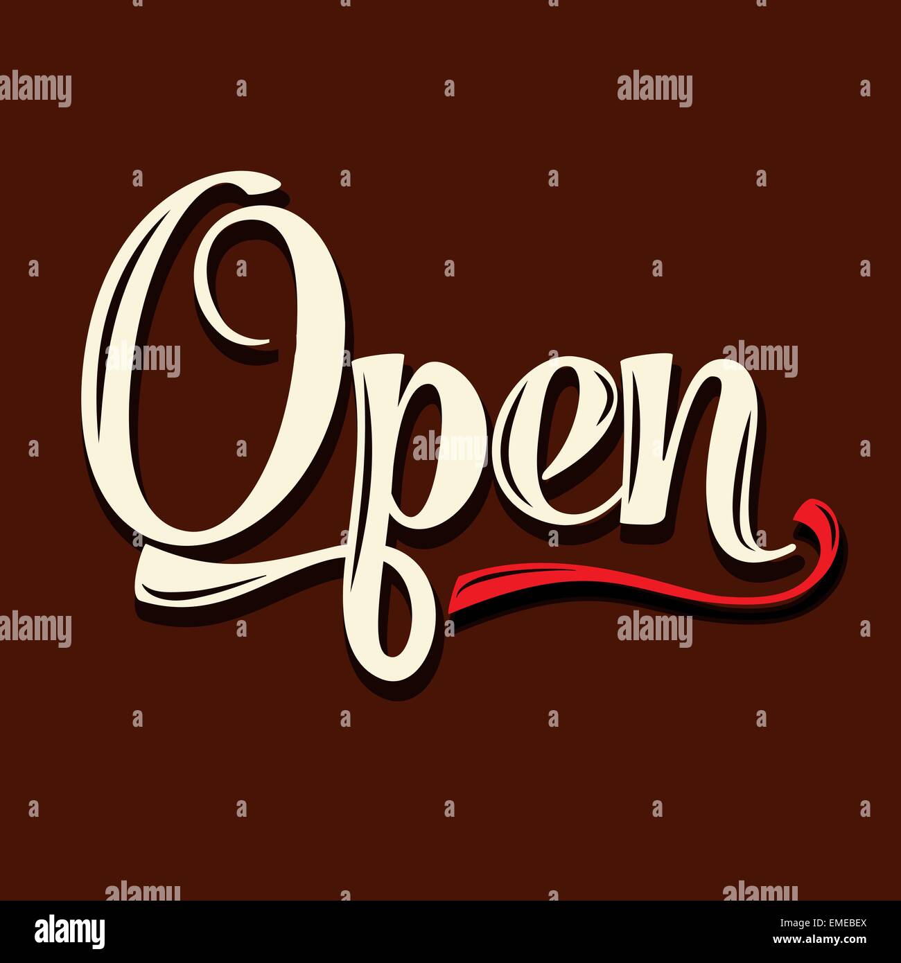 retro open sign Stock Vector Image & Art Alamy
