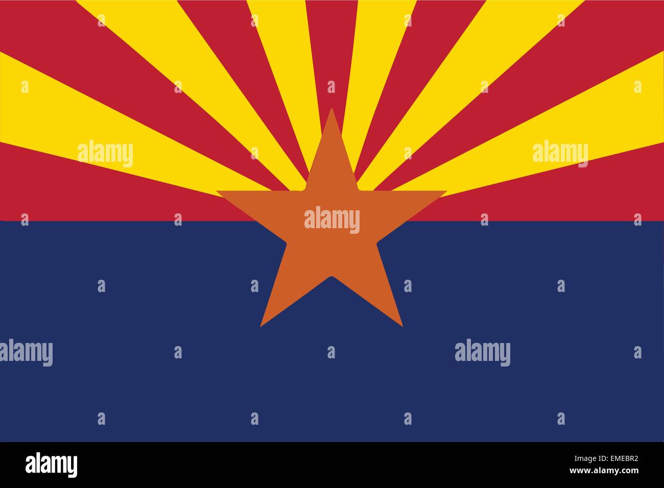 Arizona State Flag Stock Vector Image & Art - Alamy