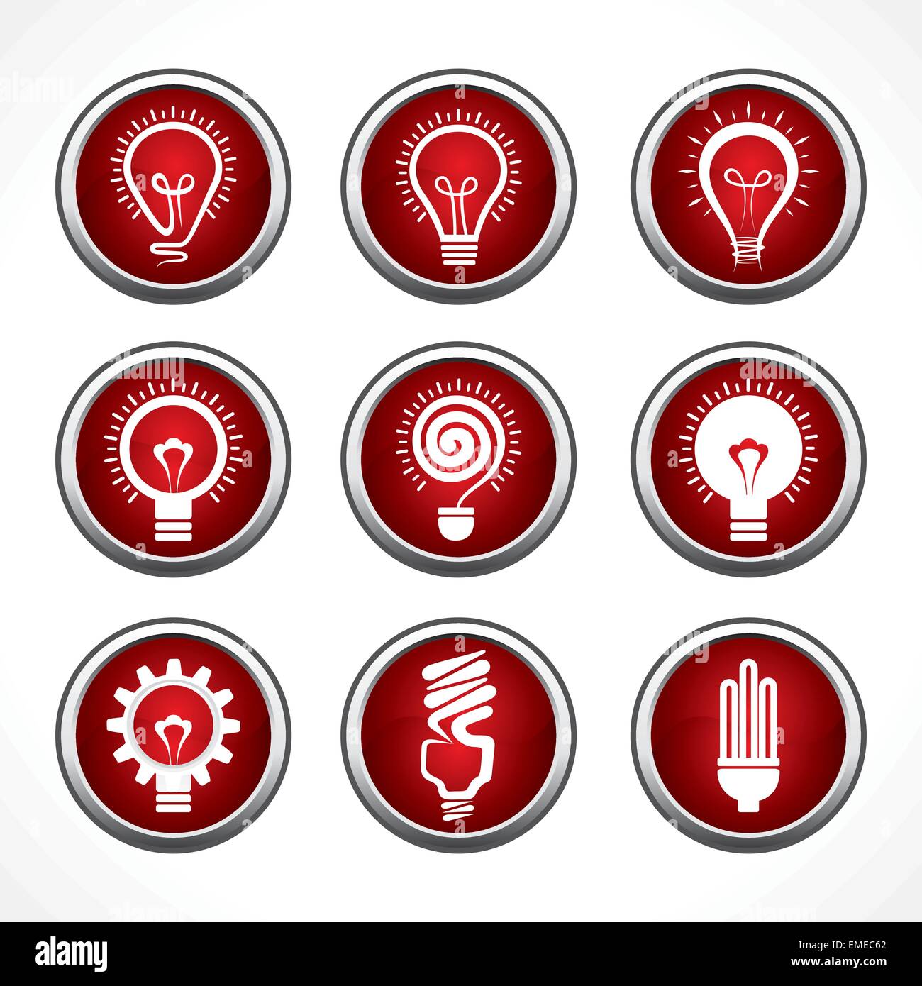 Set of electric bulb symbols and icons Stock Vector Image & Art Alamy