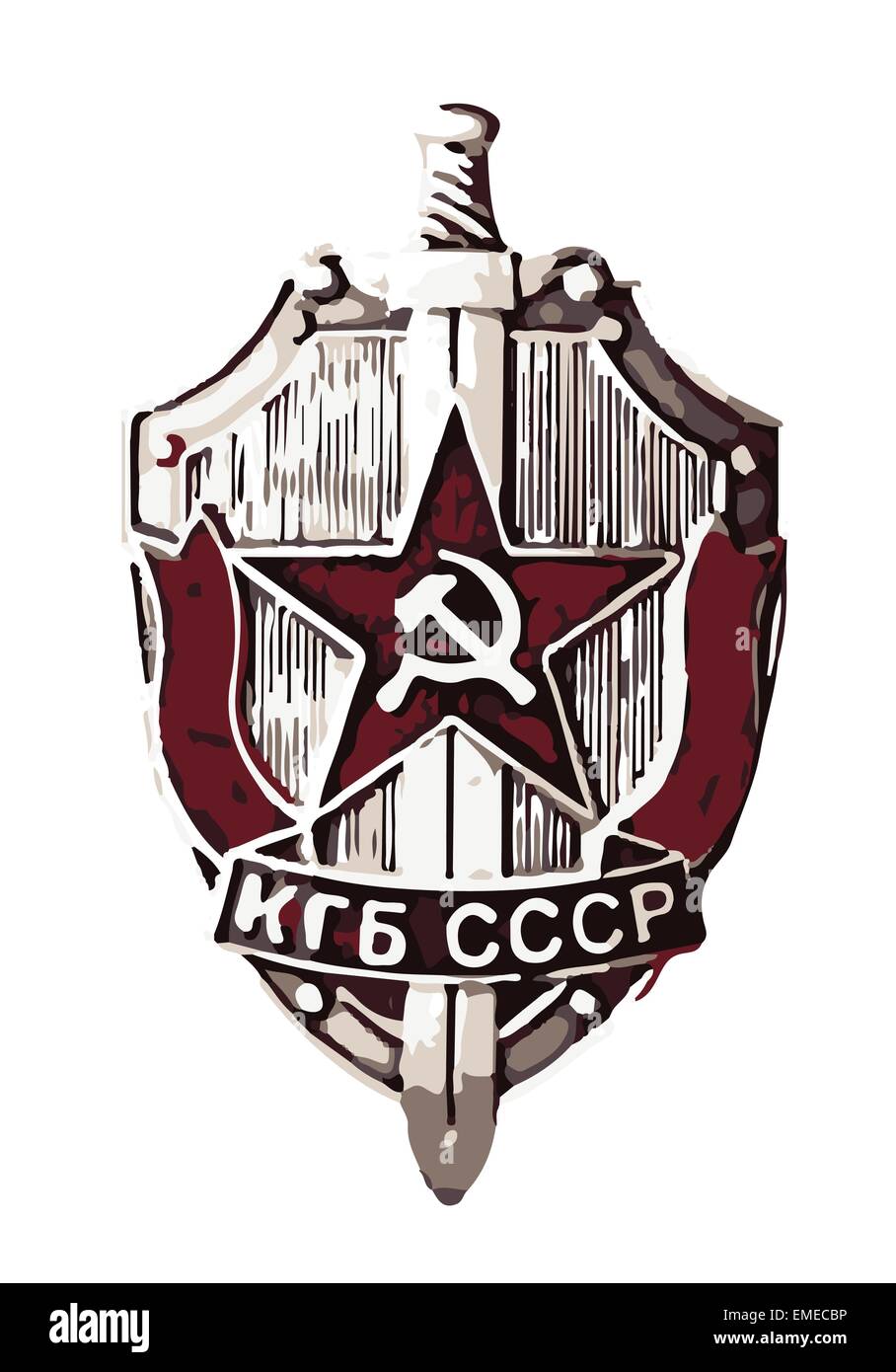 KGB Badge Stock Vector