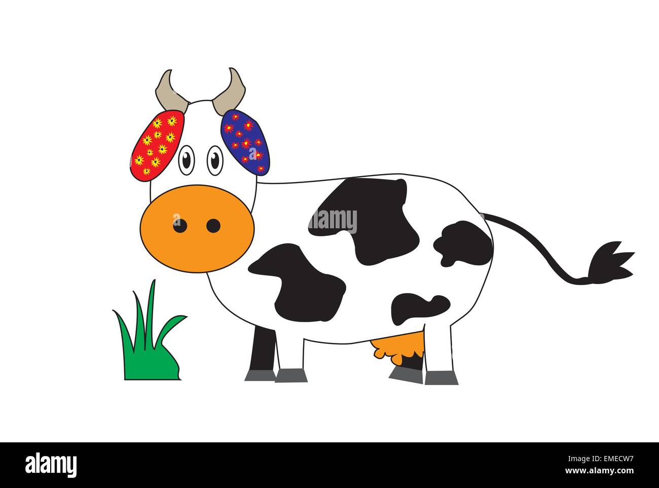 Funny cow Stock Vector