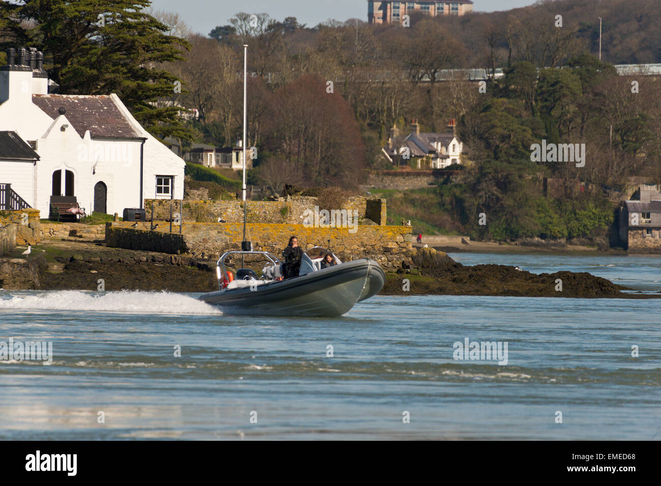 Menai Rib Menai Suspension Bridge Menai Strais Anglesey North Wales Uk Rib Ride ...
