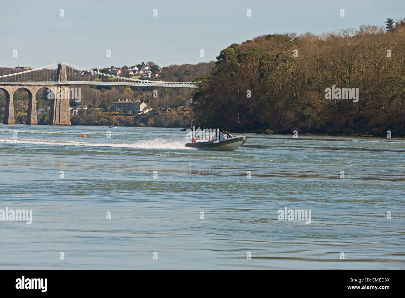 Menai Rib Menai bridge boat rib ride hi-res stock photography and images - Alamy