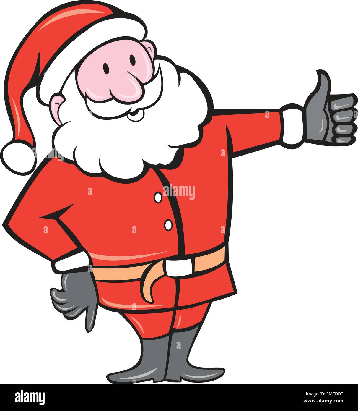 Santa Claus Father Christmas Thumbs Up Cartoon Stock Vector Image & Art Alamy