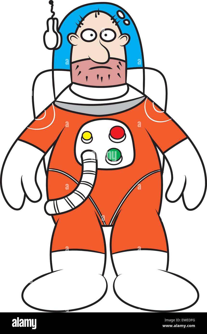funny astronaut Stock Vector