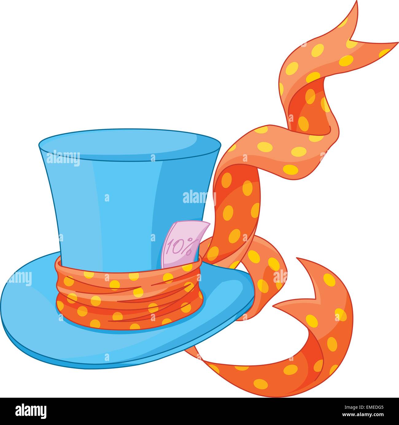 Top hat of Mad Hatter Stock Vector