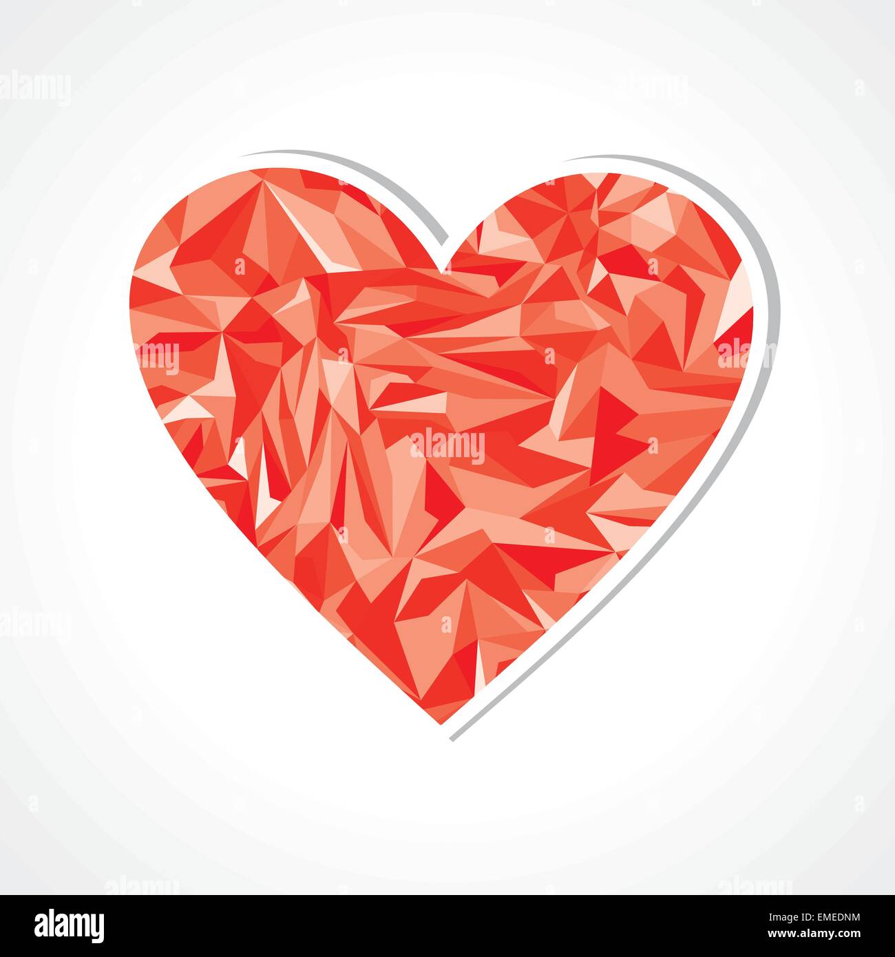 Abstract triangle heart symbol,vector illustration Stock Vector Image