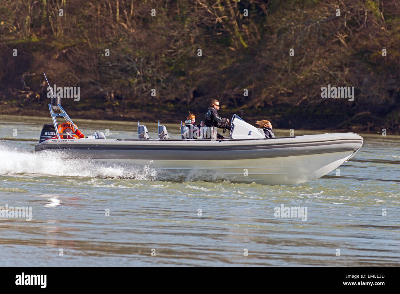 Menai bridge boat rib ride hi-res stock photography and images - Alamy