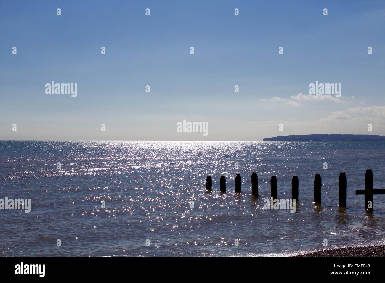 Clear skies on the English Channel Stock Photo