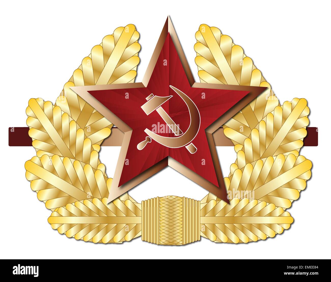 Soviet Cap Badge Stock Vector