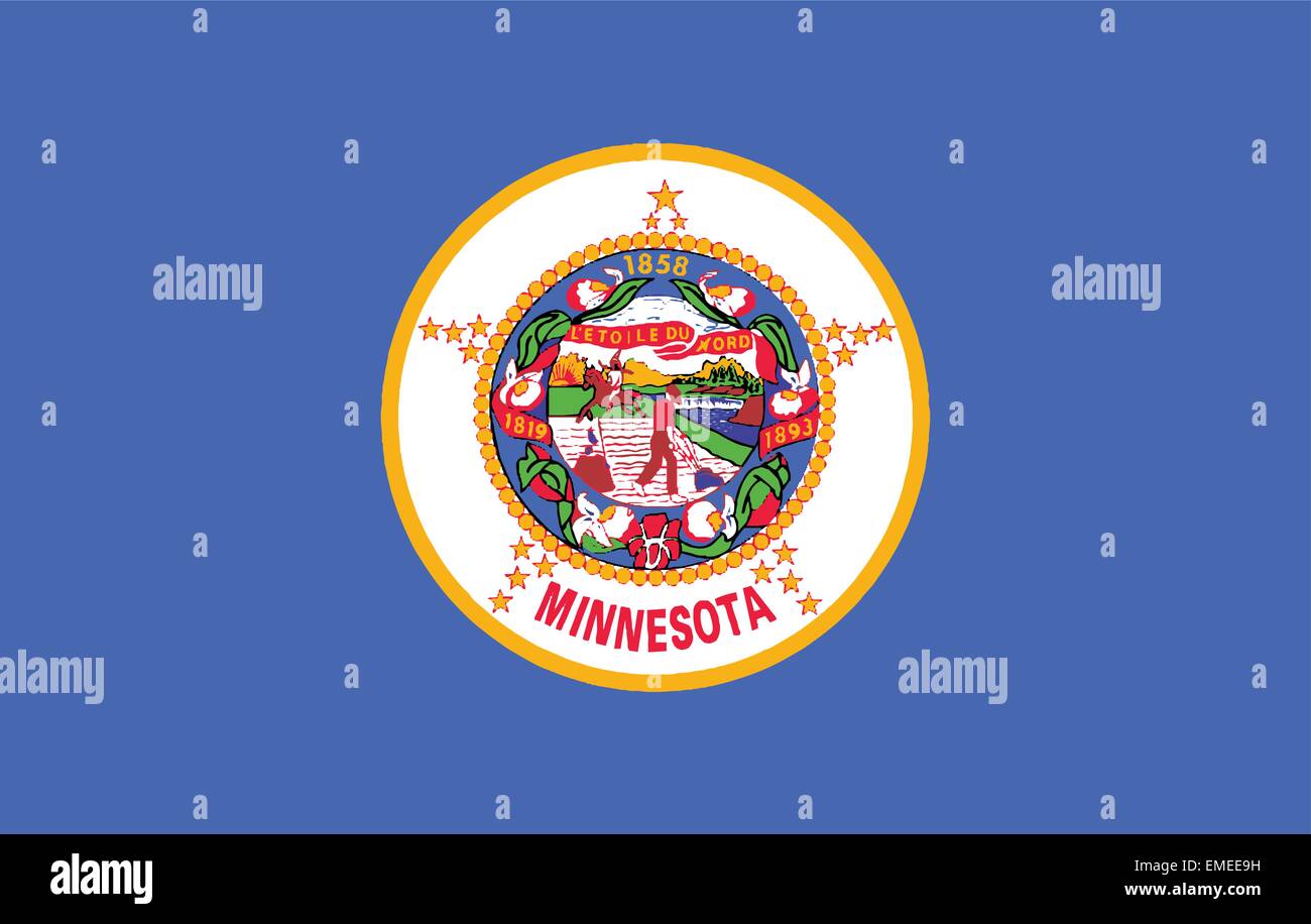 Minnesota State Flag Stock Vector
