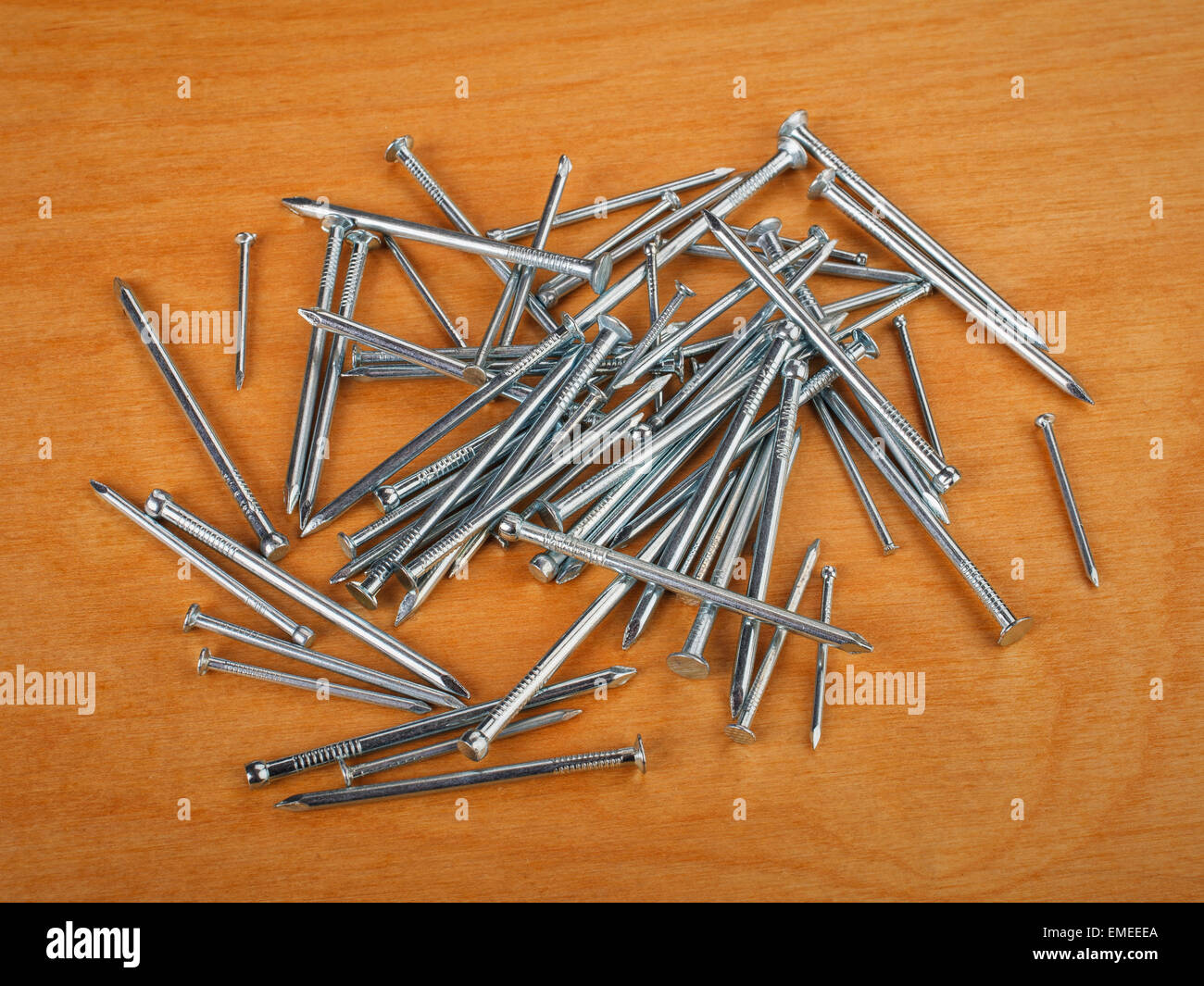 iron nails Stock Photo