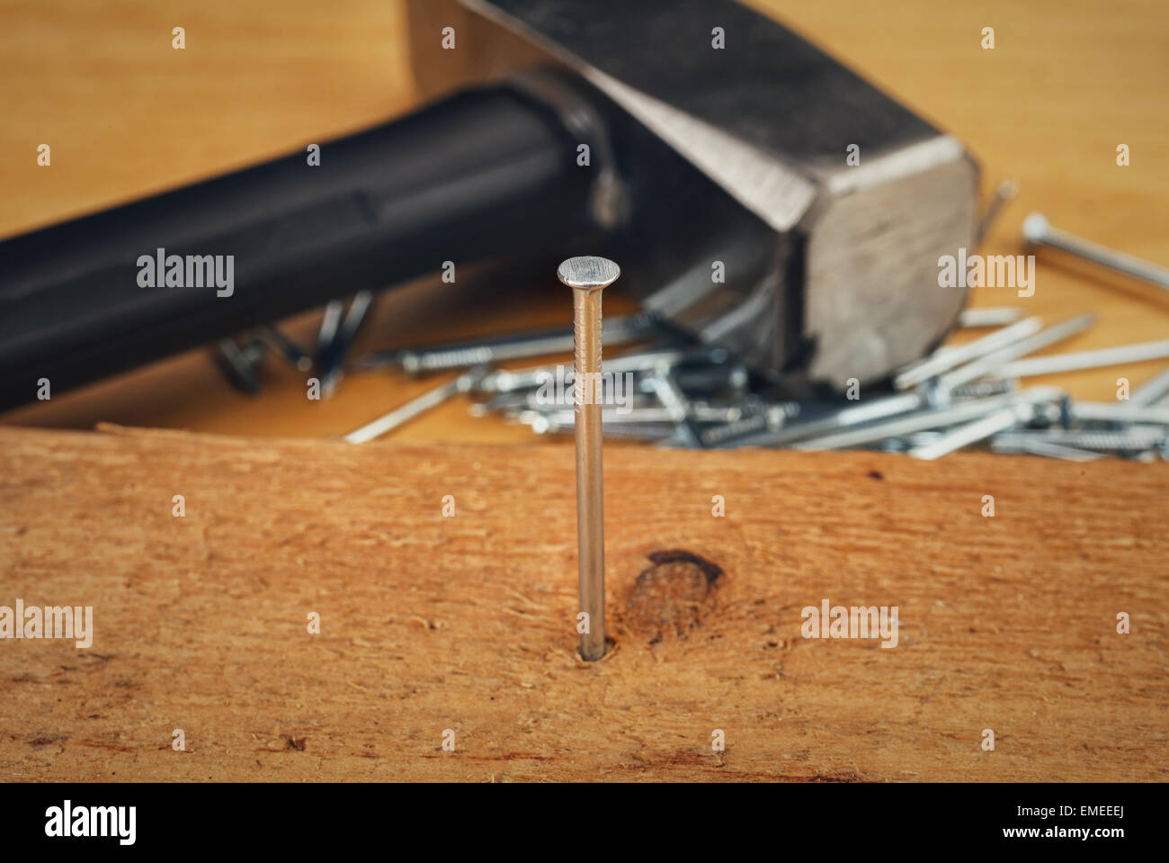 Hammer and nails Stock Photo Alamy