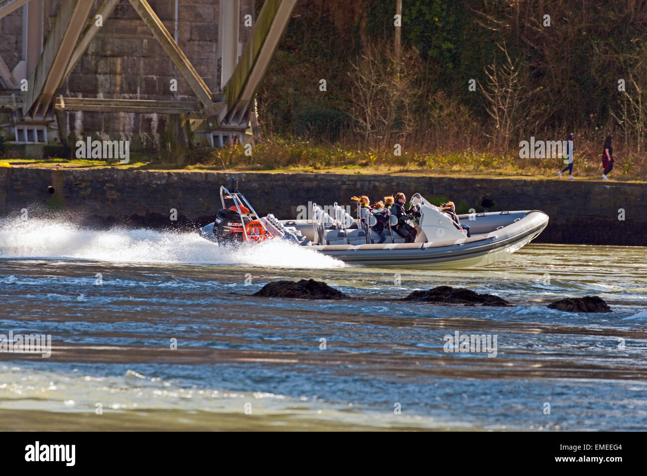 Menai Rib Menai Suspension Bridge Menai Strais Anglesey North Wales Uk Rib Ride ...