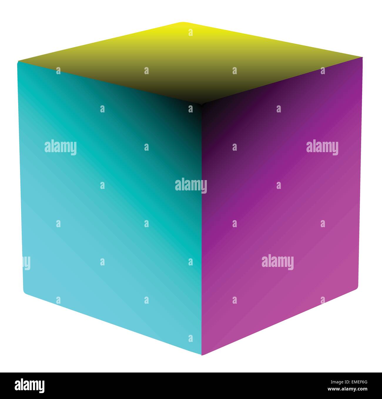 CMYK Cube Stock Vector