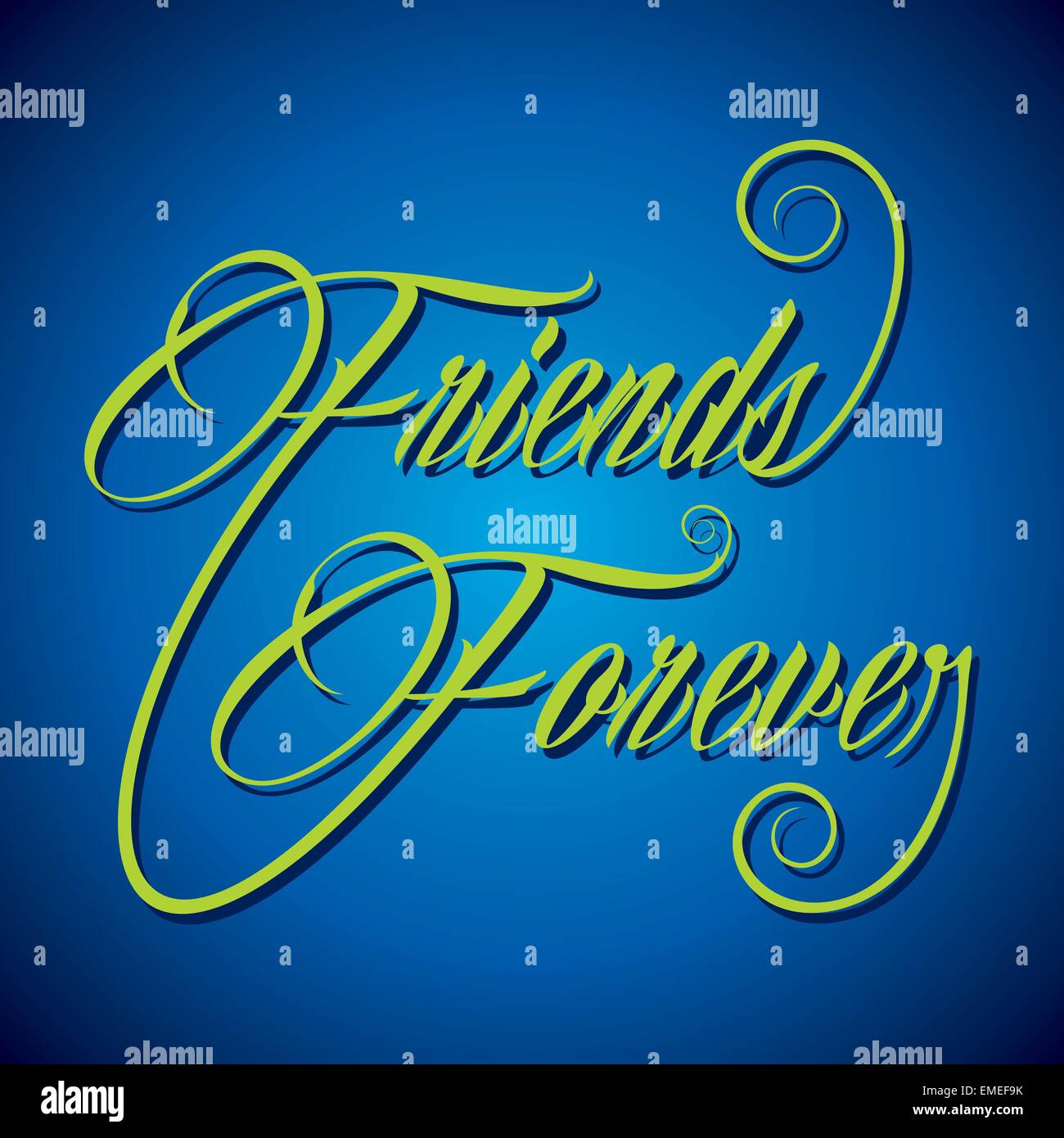 Creative calligraphy of text Friends Forever- vector illustration ...